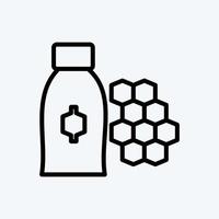 Icon Royal Jelly. suitable for Bee Farm. Line Style. simple design editable. design template vector. simple illustration vector