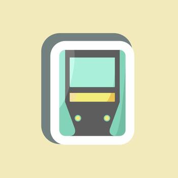 Sticker Railway. suitable for education symbol. simple design editable. design template vector. simple illustration vector