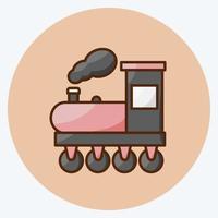 icono de tren de vapor. adecuado para el símbolo de la educación. estilo plano diseño simple editable. vector de plantilla de diseño. ilustración sencilla