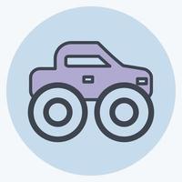 Icon Monster Truck. suitable for Education symbol. color mate style. simple design editable. design template vector. simple illustration vector