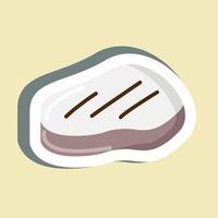 Sticker Steak. suitable for Meat. simple design editable. design template vector. simple illustration vector