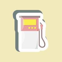 Sticker Petrol Pump. suitable for education symbol. simple design editable. design template vector. simple illustration vector