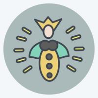 Icon Queen Bee. suitable for Bee Farm. Color Mate Style. simple design editable. design template vector. simple illustration vector
