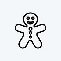 Icon Gingerbread Man. suitable for Bee Farm. Line Style. simple design editable. design template vector. simple illustration vector