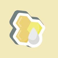 Sticker Honeycomb. suitable for Bee Farm. simple design editable. design template vector. simple illustration vector