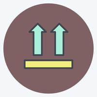 Icon This Side Up. suitable for education symbol. color mate style. simple design editable. design template vector. simple illustration vector