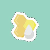 Sticker line cut Honeycomb. suitable for Bee Farm. simple design editable. design template vector. simple illustration vector