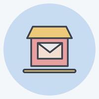 Icon Postal. suitable for education symbol. color mate style. simple design editable. design template vector. simple illustration vector