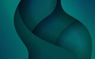 Abstract wave shape green background vector