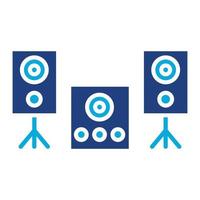 Sound System Glyph Two Color Icon vector