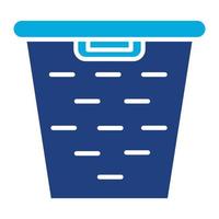 Clothes Basket Glyph Two Color Icon vector