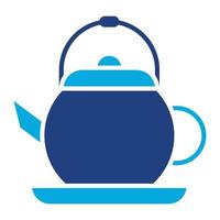 Teapot Glyph Two Color Icon vector