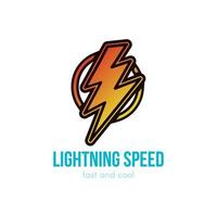 Thunder cartoon color icon vector