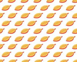 Orange leaves seamless color vector pattern