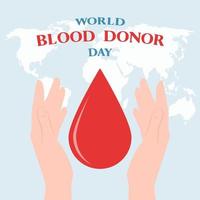 World blood donor day, June 14. Vector illustration.