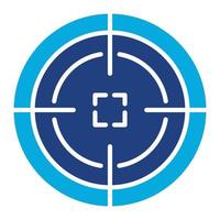 Shoot Target Glyph Two Color Icon vector
