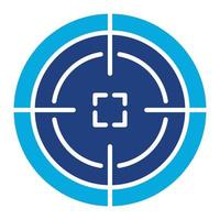 Shoot Target Glyph Two Color Icon vector