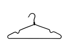 Vector Single Black Sketch Wardrobe Shoulder Hanger.