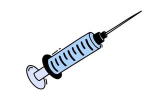 Syringe Medical Symbol Drawing. doodle icon. syringe. vector illustration