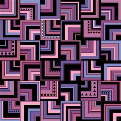 Seamless geometric pattern  background with squares, circles and triangles