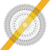 Floral flower mandala with yellow color vector