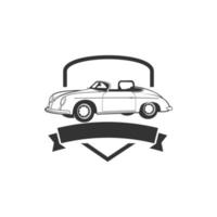 ilustración de plantilla de vector de coche de logotipo vintage