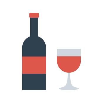 Wine Flat Multicolor Icon vector