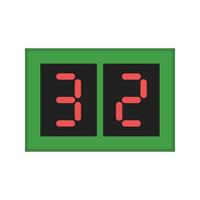 Scoreboard Flat Multicolor Icon vector