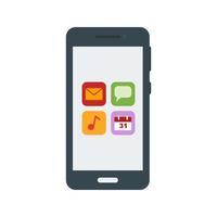 Multiple Apps Flat Multicolor Icon vector