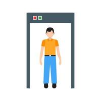 Security Check Flat Multicolor Icon vector