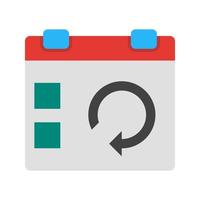 Sync Event Flat Multicolor Icon vector