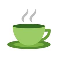 Tea Cup Flat Multicolor Icon vector