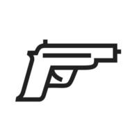 Pistol Line Icon vector