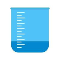 Glass Beaker Flat Multicolor Icon vector