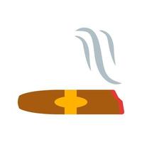 cigarro, plano, multicolor, icono vector