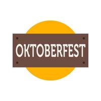 Oktoberfest Banner Flat Multicolor Icon vector
