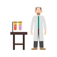 Chemist Flat Multicolor Icon vector