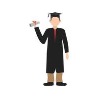 Graduate Student Flat Multicolor Icon vector