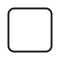 Square with Round Corner Line Icon vector