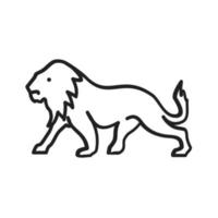 Lion Line Icon vector