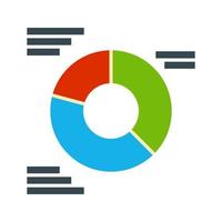 Marked Chart Flat Multicolor Icon vector