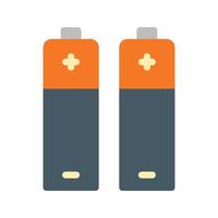 Batteries Flat Multicolor Icon vector