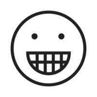 Big Grin Line Icon vector