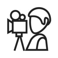 Camera Man Line Icon vector