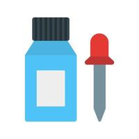 Bottle and Dropper Flat Multicolor Icon vector