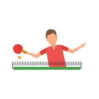 icono multicolor plano de ping pong vector