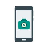 Camera App Flat Multicolor Icon vector