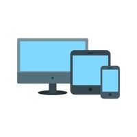 Device Compatibility Flat Multicolor Icon vector