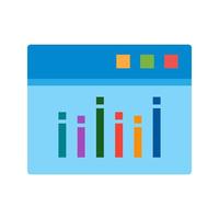 Web Analysis Flat Multicolor Icon vector