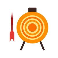 Dartboard Flat Multicolor Icon vector